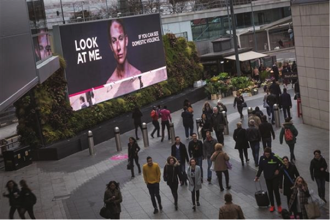 Don't Turn a Blind Eye to Domestic Violence billboard
