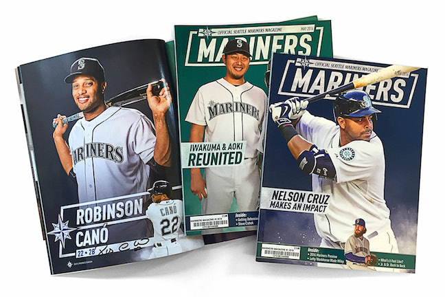Imagine of Mariners Magazine covers with 'rhombus' text styling